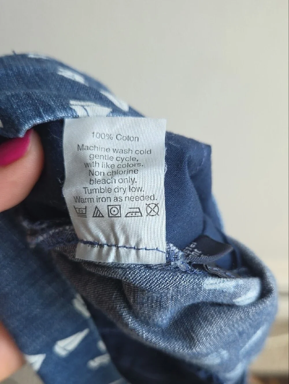 J. Crew Navy Blue Sailboat Print Jean Shorts - Picture 5 of 5